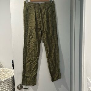 Johnny Was Embroidered Olive Jogger Pants - Size S